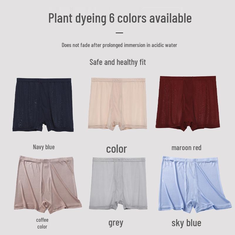 Luxuriöse Seide Herren Übergröße Nahtlose Boxer Briefs - Atmungsaktive Maulbeerseiden-Shorts
