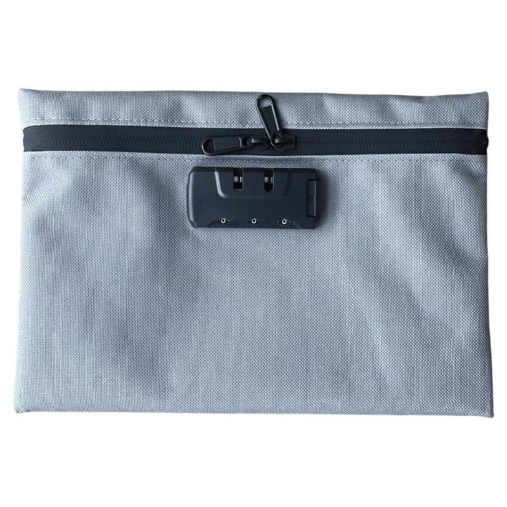Canvas Portable Locking Pouch Combination Lock Security Document Bag  Outdoor Activities