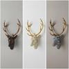 3D Deer Head Wall Sculpture with Antlers Modern for Entryway