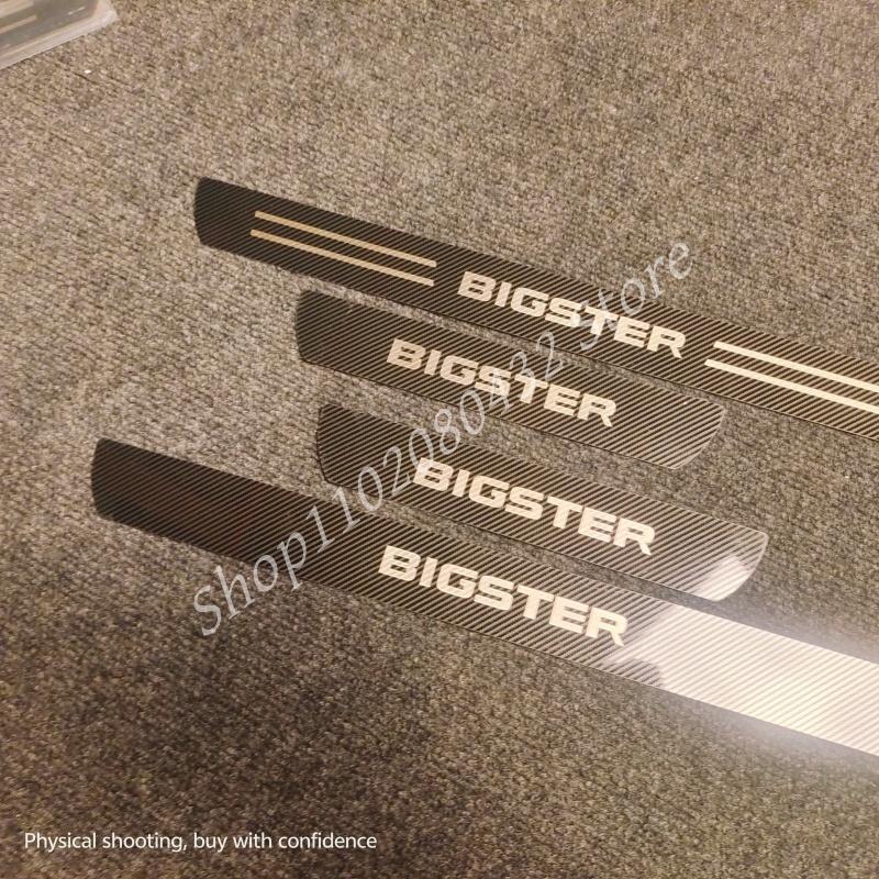 

FOR DACIA BIGSTER 2024-2025 Stainless Sticker Door Sill Scuff Plate Guards Threshold Pedal Trim Car Accessories чорний