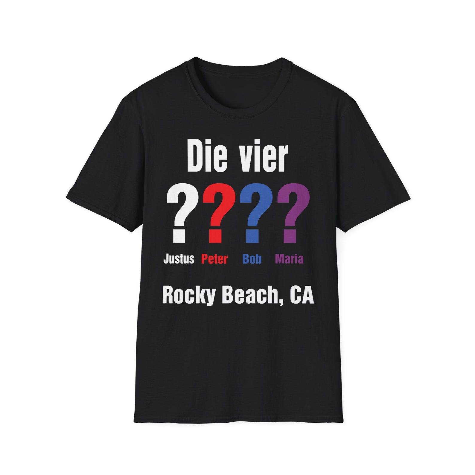 The Four Investigators, purple, customizable - The Three Investigators - Rocky Beach - T-shirt, fan shirt L