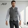 Men Oktoberfest Waistcoat Vest, Traditional Costume Waistcoat, Stand-Up Collar Button-up Vintage European Style Formal Vest Gilet, Retro