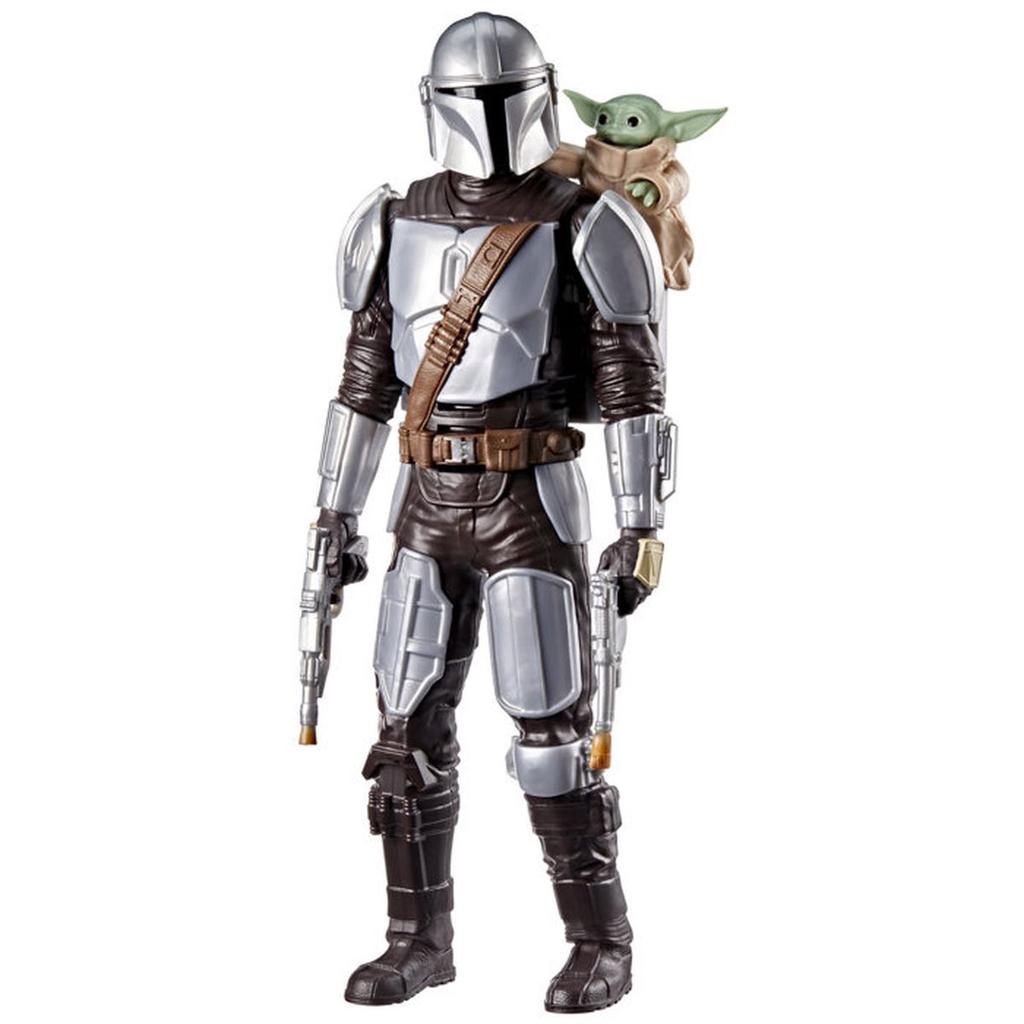 28 Cm Mandalorian Figurine with Sound Effects, Star Wars The Mandalorian & Grogu Interactive Toys, from 4 Years