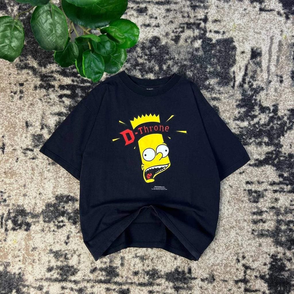 The Simpsons Vintage 2000s Big Logo Cartoon T-Shirt 2002 Graphic Tee 1TS37