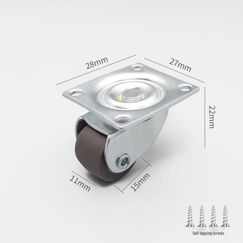 Silent Mini Caster Wheel for Furniture and Drawers - Load-bearing, Directional Roller Wheel