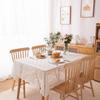 Practical Antique Lace Hollow Tablecloth Embroidered Floral White Table Cover Universal European Table Linen Tea Table