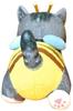 Mofusand Big Plush Honeybee Cat Running Official Toy, Pose, Large, Gray,