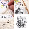 24Pcs Cats Shaped Knitting Markers Locking Stitching Markers for Crocheting Knitting, Crochet Locking Markers Rings