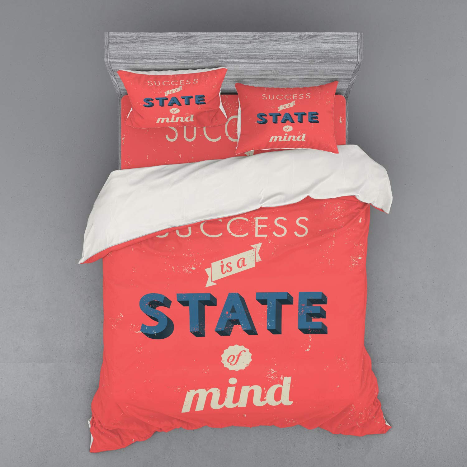 

Success Themed Duvet Cover Suitable For Everyone Motivational Quilt Covers Lightweight Down 2 Pillowcases 1 Duvet Cover No Quilt EU Single(135x200cm)