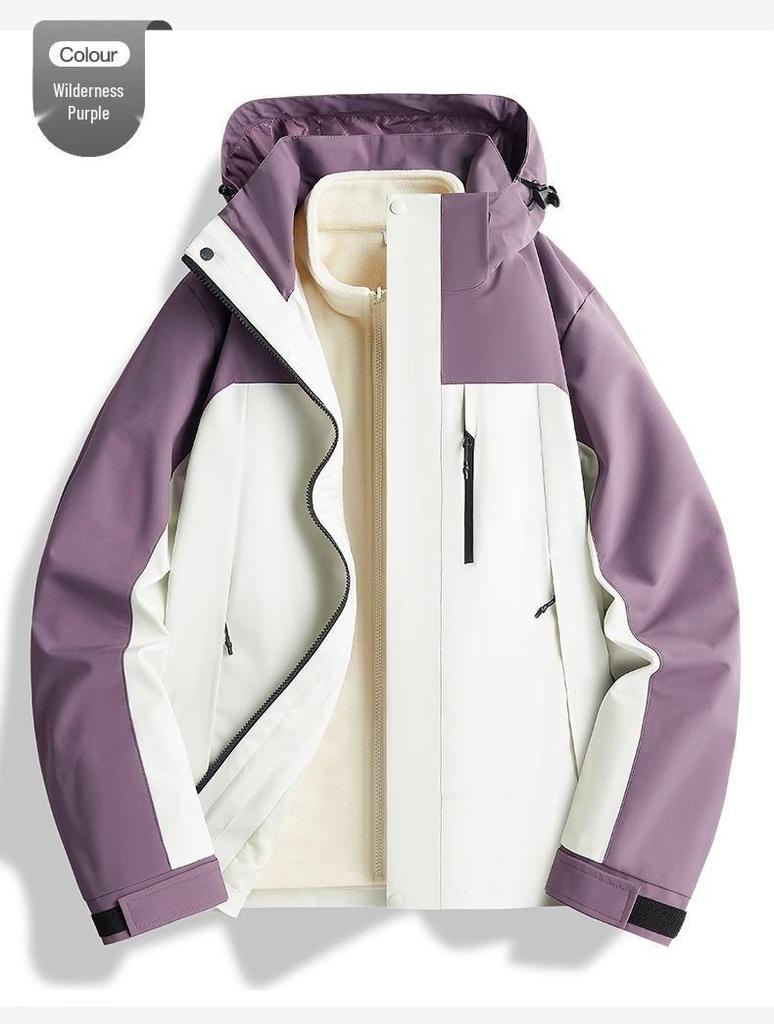 2024 Unisex Outdoor Windproof & Waterproof Jacket with Detachable Liner for Travel, Hiking, & Mountaineering