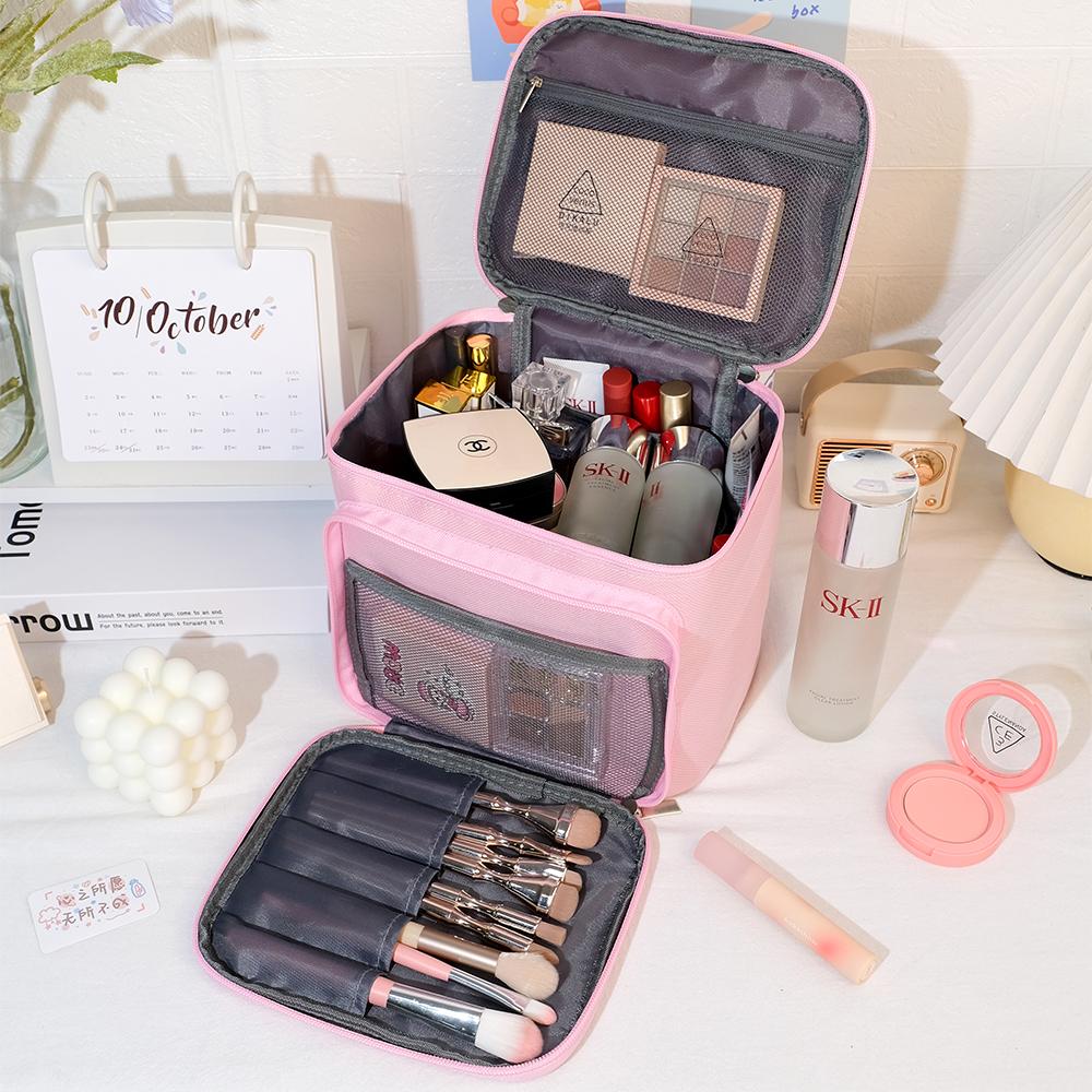 Cartoon Kawaii Makeup Bag Portable Travel Wash Bag Storage Large Toiletry Bag Huge Storage Box Cosmetic Bag Organizer