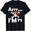 71th Birthday Pirate Skull 71 Years Old Bday T-Shirt