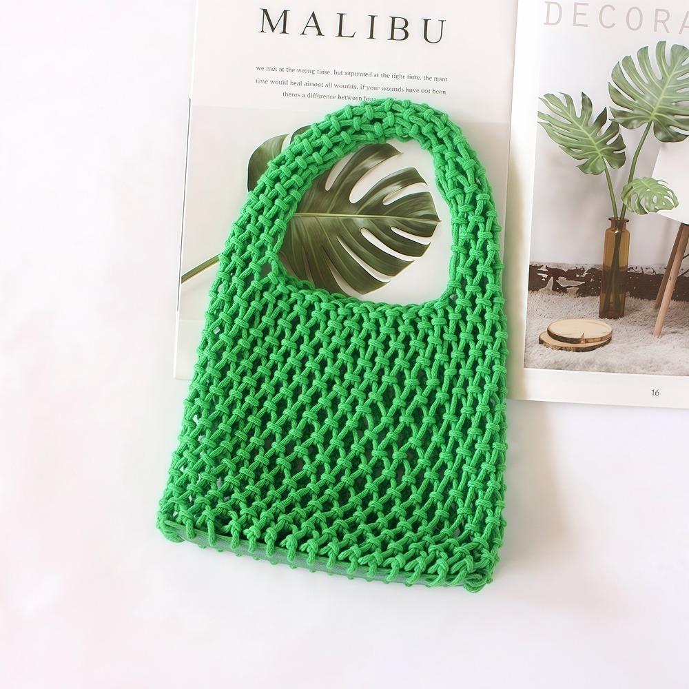 Handbag, fishing net bag, multi-functional leisure travel solid color beach bag, suitable for vacation and travel.zwq