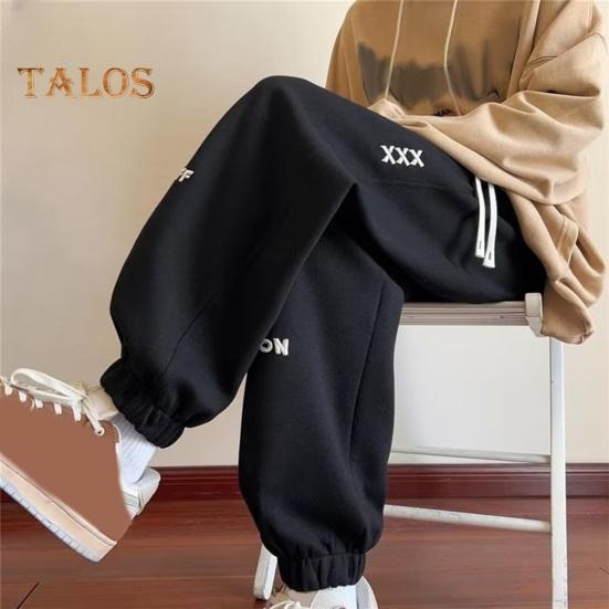 Jaro Podzim Pánské Sportovní Kalhoty Volné Stahovací guma v pase Kapsy Manžety u kotníků Výšivka písmen Cvičební kalhoty Tepláky pro každodenní nošení