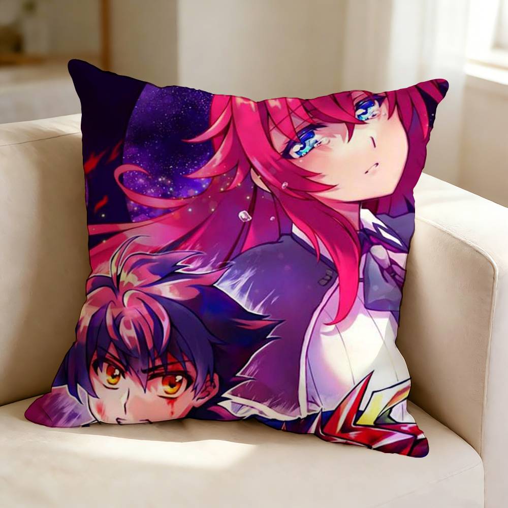 H-High School DxD Lssei Hyoudou  Square Double-Sided printed Pillow Case Bedroom Bedside Pillow Sofa Cushion Cover