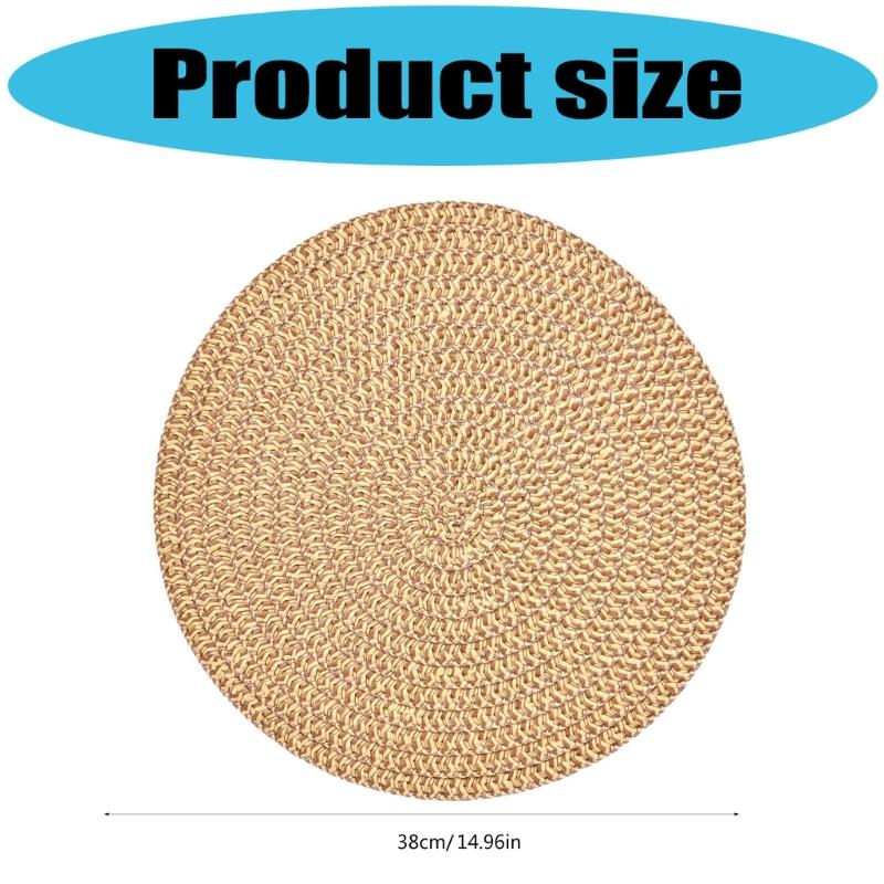 Minimalists Rose Cutout Linen Placemat Biodegradable Materials Heat Protective for Home and Restaurant Use Round