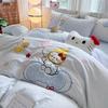 Adorable Cartoon Cotton Duvet Cover Set for Kids - 3 Pieces for College Dorms