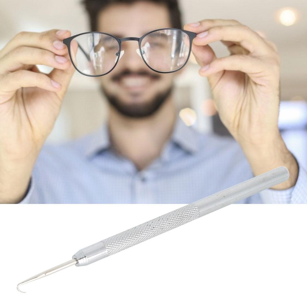 Professional Glasses Wire Pulling Hook Half Frame Glasses Repairing Draw HookStainless Steel Handle