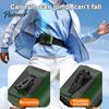 Electric Cooling Fan Waist Clip with LED Light 5 Speed Adjustable Portable 10000mAh Rechargeable Wearable Multifunctional Heatstroke Prevention Belt