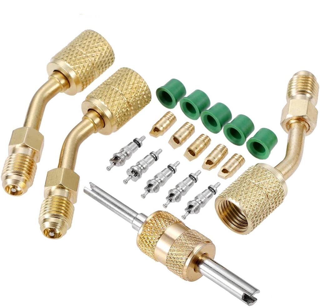 Bowarepro R410A Adapter Adapter Fitting Kit with Valve Core Remover
