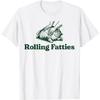 RUJUNMAN Rolling Fatties Cat Funny Cute Cat Lover Kitten Owner Kitty Novelty T-Shirt Funny Cat Lover Novelty Shirt