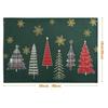 1/2/4/6/8pcs Green Snowflake & Linen Placemats Suitable for Christmas Table Setting - Rectangular 12x18 Inch Machine Washable Holiday Dining Table