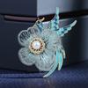 Brooch Women's New High-end Embroidery Phoenix Bird Brooch Put Out Light Pin Buckle Suit Fixed Clothing Accessories Collar Pin
