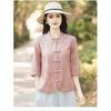 Summer New Stylish Seven-Sleeve Chinese Style Shirt for Middle-Aged Women