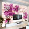 Purple Jewel Flower 3d Wallpaper Mural European Luxury Diamond Flower Mural Living Room Bedroom Wallpaper