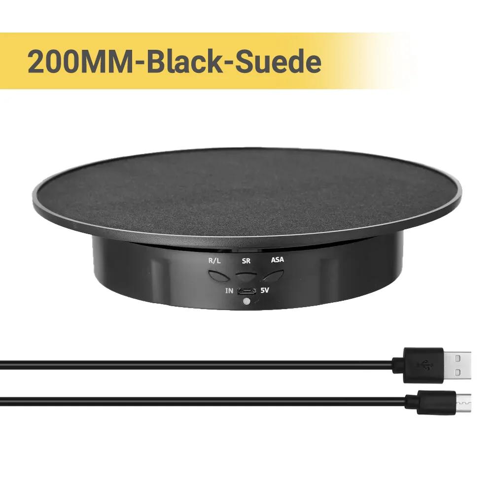 Multipurpose Rotating Turntable 360° Motorized Display Stand with 3 Speed Modes for Product Photography Jewelry & Model Display