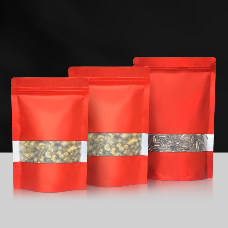 Colored Aluminum Foil Self-supporting Self Sealing Pouch Moisture Proof and Light Proof Sealed Packaging Bag Snack Multi-purpose Sealed Pocket