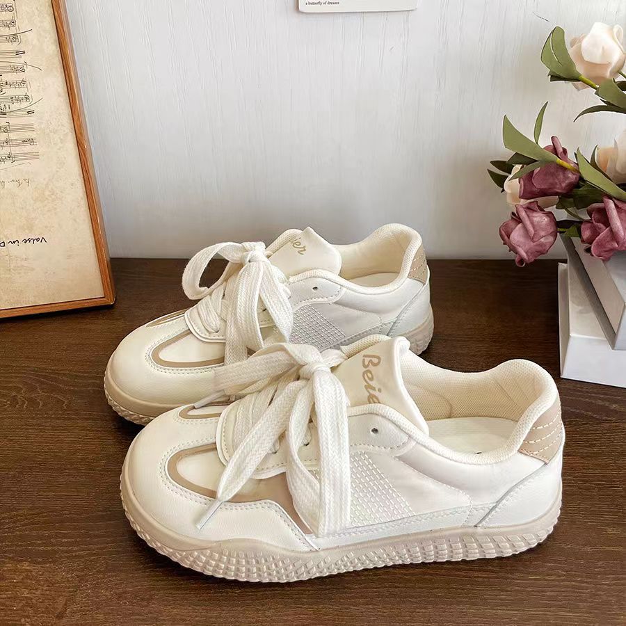 Platform-soled Dexun Shoes 2025 Summer New Mesh Breathable Explosive Board Shoes Niche Original Versatile Little White Shoes Women's Shoes