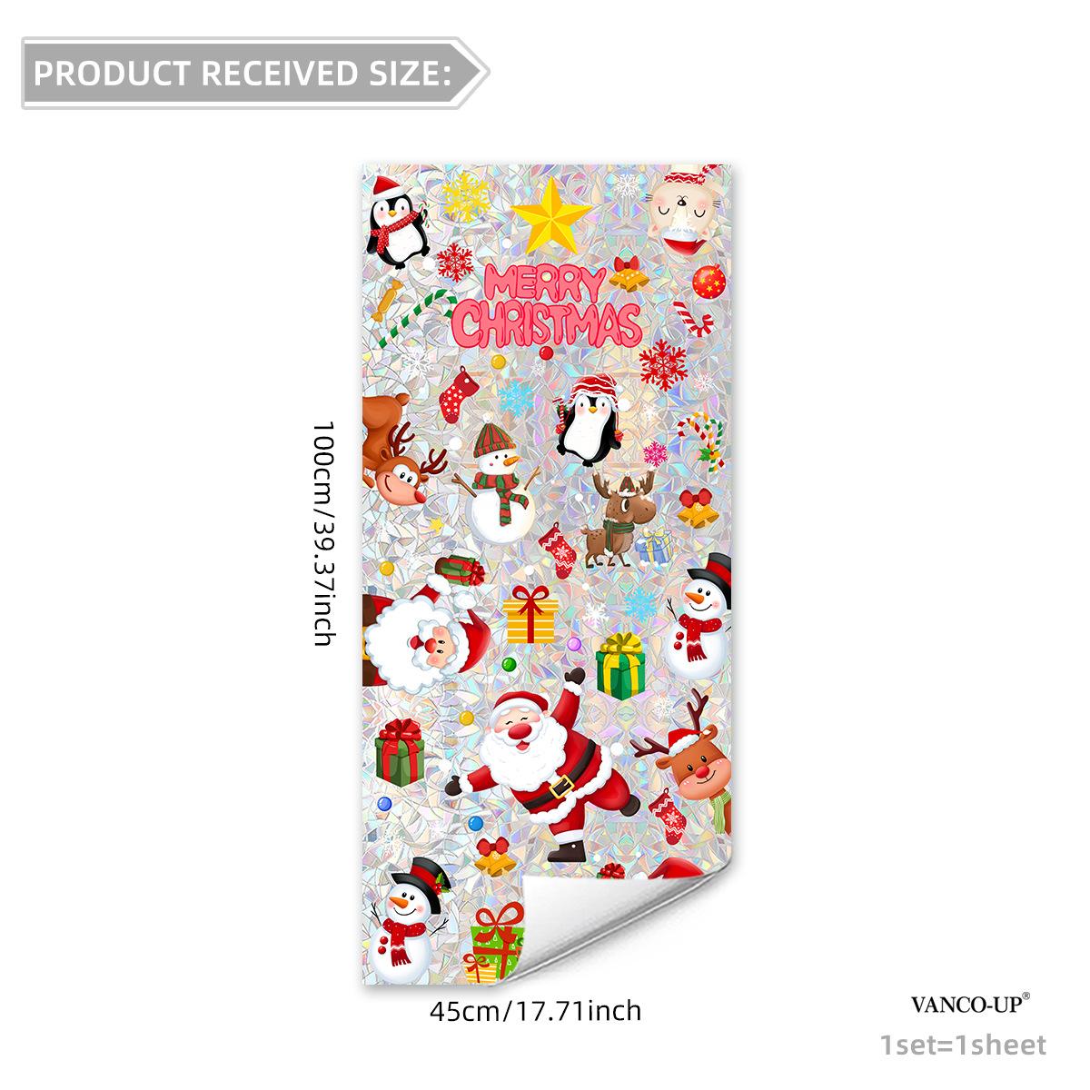 

Xc6028 Christmas Sunshine Catcher Sunshine Colorful Static Glass Sticker Double-Sided Visual Decoration