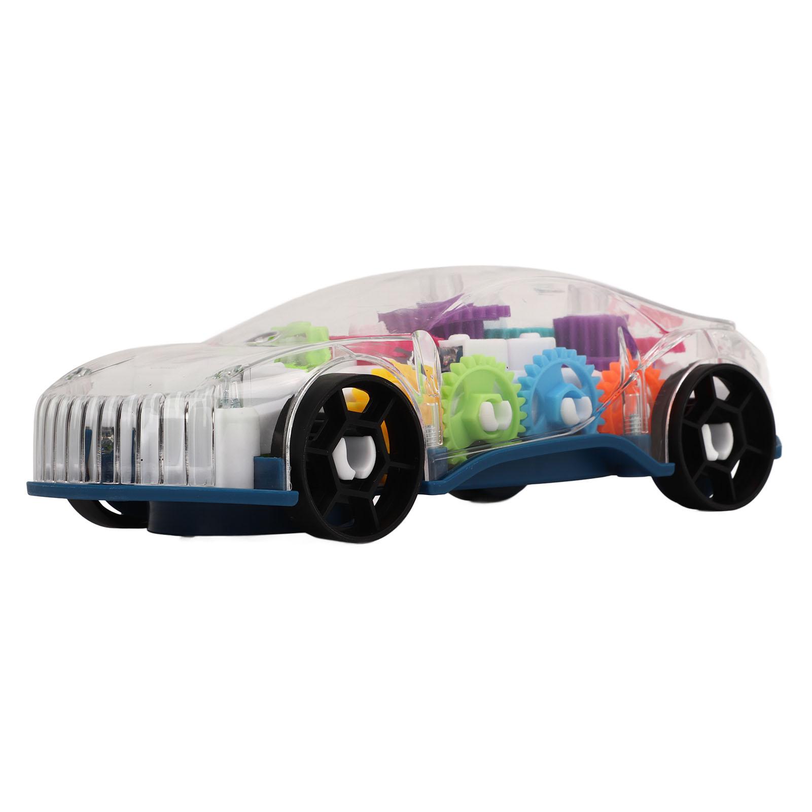 

Прозрачная игрушечная машинка, красочные движущиеся шестерни, светодиодные световые эффекты, очаровательная музыка для малышей и детей