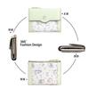 Hot-selling wallet women's card bag simple integrated flowers and plants small fresh girls change bag zipper