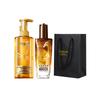 Loreal Paris Dajin Ping LOreal Qihuan Essential Oil Cleansing and Care Combo - Shampoo 440ml Small Brown Bottle of Hair Care Essential Oil