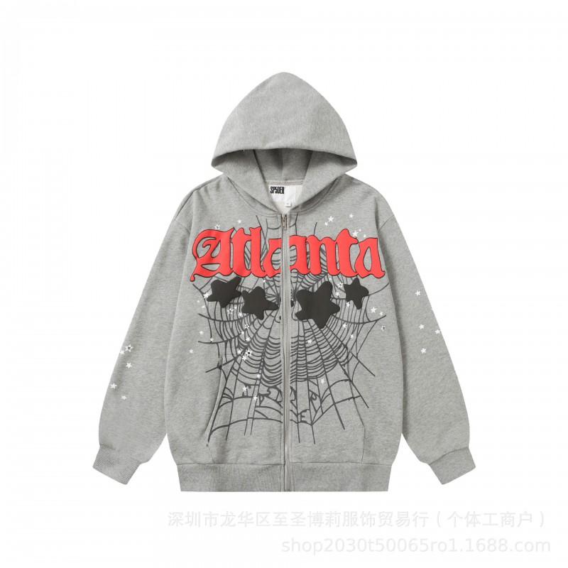 25FW SP555555 Hoodie Set Tree Embroidered Rhinestone Sweatshirt Joggers Streetwear