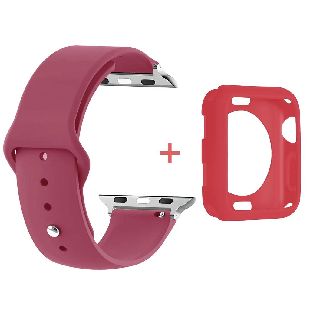 Custodia in TPU+Cinturino per Apple Watch Band 46 42 44 41 40mm 45mm 49mm Protezioni Schermo per Apple IWatch Serie 11 10 9 8 7 6 band