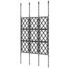 Foldable Garden Trellis, Lattice Climbing Support Trellis for Garden, DIY Assembly, 85 x 197 cm, Black