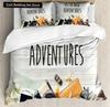 Adventure Duvet Cover Set Wilderness Themed Duvet Cover Set Bedclothes Double Queen King Size Polyester Bedding Set Pillowcase