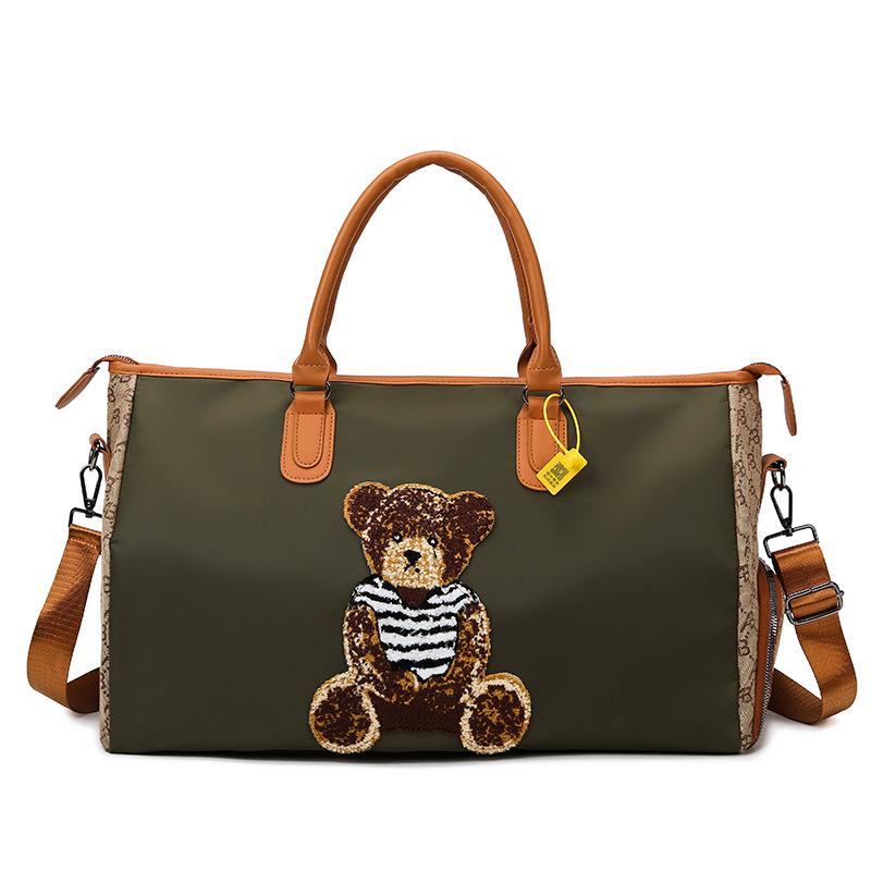 

The New Bear Handbag Is A Trendy and Large-capacity Fitness Bag for Women темно-зелений колір
