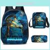 Mochila Infantil Godzilla com Alças Acolchoadas a Ar para Alunos do Ensino Fundamental