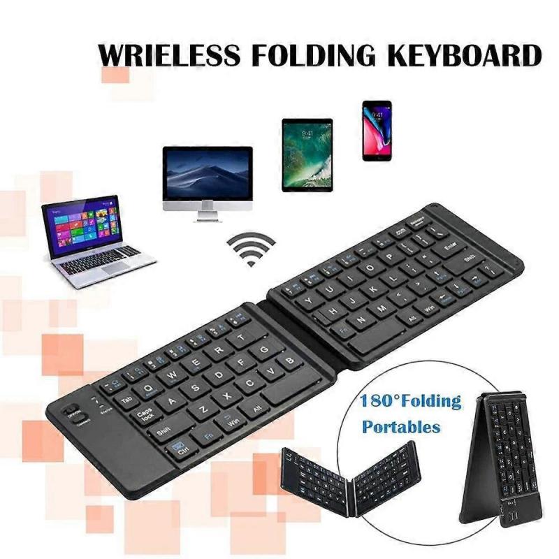 Zusammenklappbare Bluetooth-Tastatur für iPad, mobiles Tablet, Notebook, tragbares Büro, Mini-Drahtlostastatur, Speicher für Android, iOS, Windows Universa