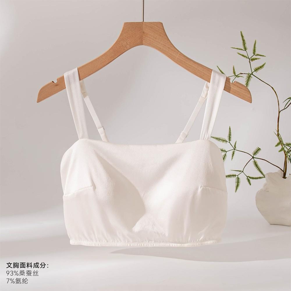 New tube top sling light luxury tube top mulberry silk sling small vest M