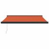 VidaXL Retractable Awning Orange and Brown 3x2.5 M Fabric and Aluminum, Awning, Patio Awning, Outdoor Awning, Awning 3154566