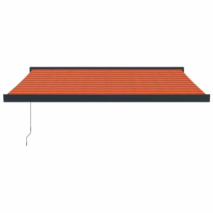 VidaXL Retractable Awning Orange and Brown 3x2.5 M Fabric and Aluminum, Awning, Patio Awning, Outdoor Awning, Awning 3154566