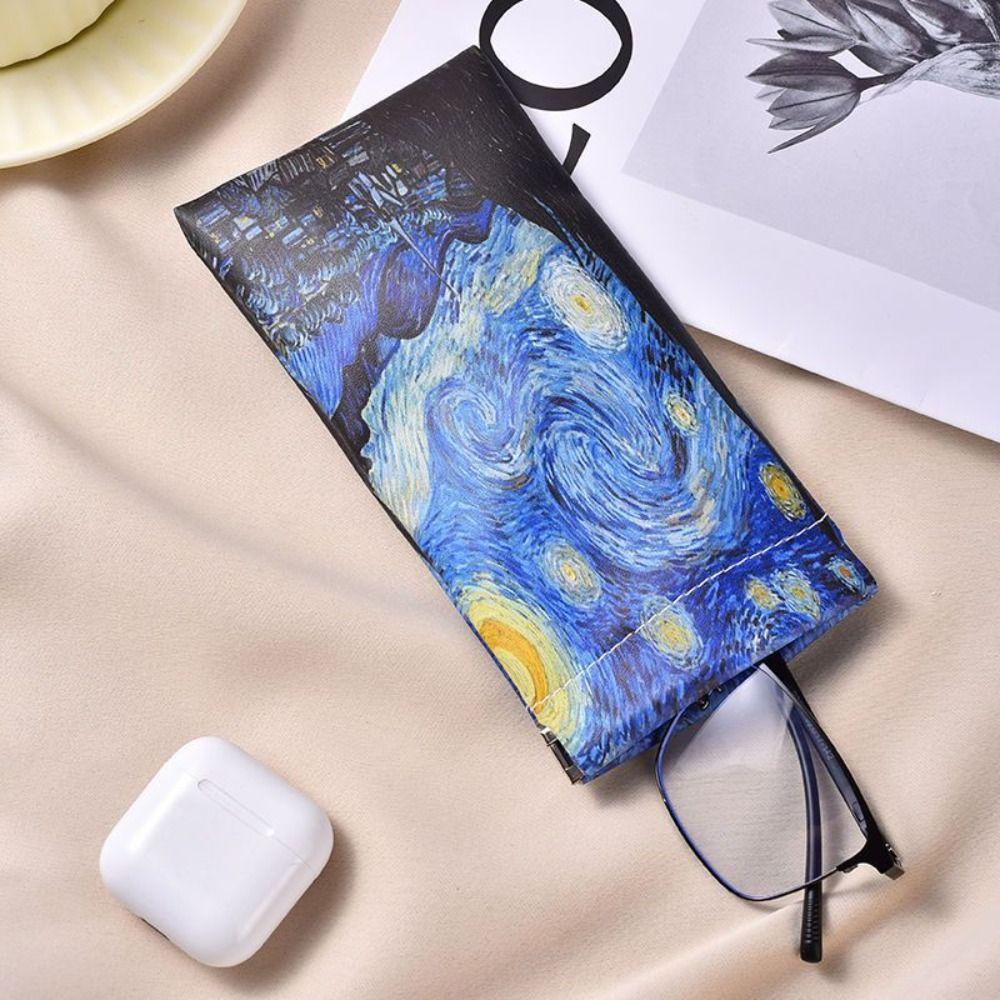 

Automatic Closing Cosmetic Bag The Starry Night Lipstick Case Portable Sun Glasses Case