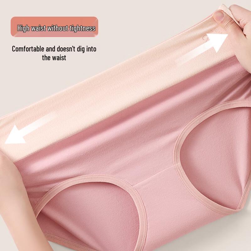 FitonTon Women's Plus Size High-Waist Cotton Briefs 4-Pack