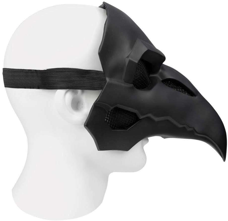 Halloween Plague Doctor Steampunk Mask - Gothic Black Death Costume Accessory