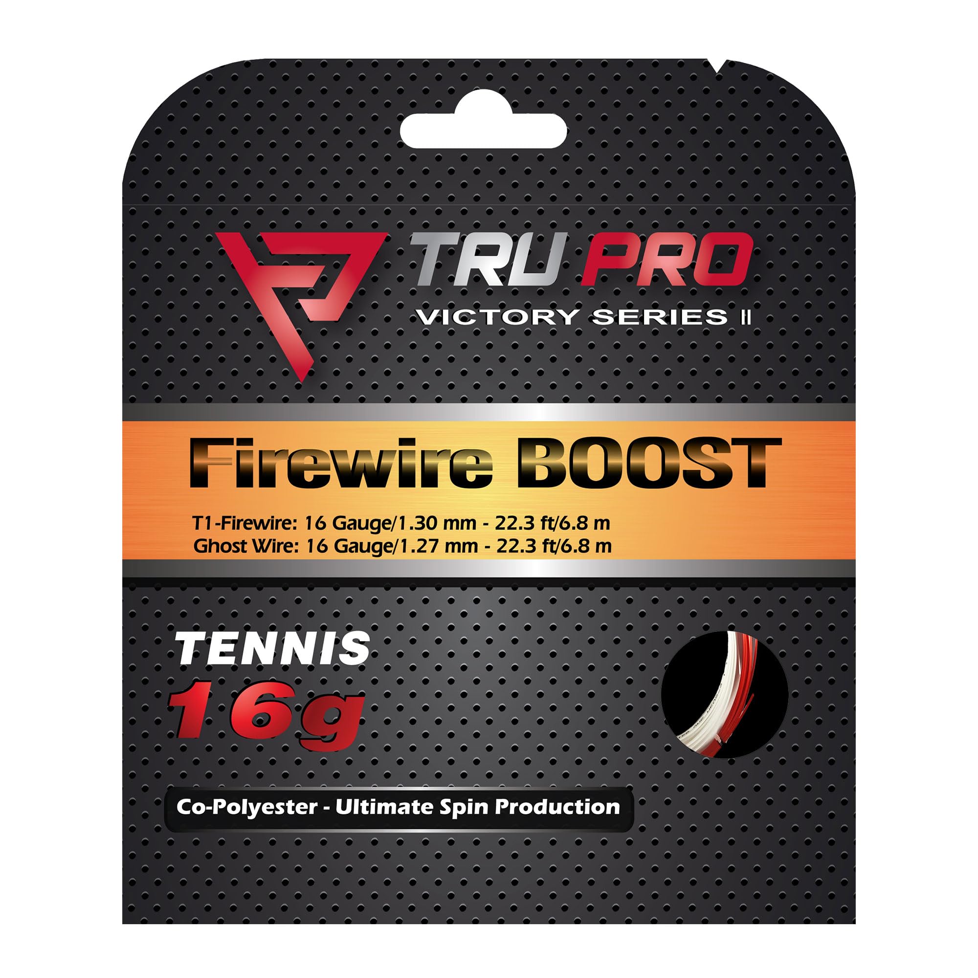 Firewire TRU PRO polyester tennis string 12.2m red